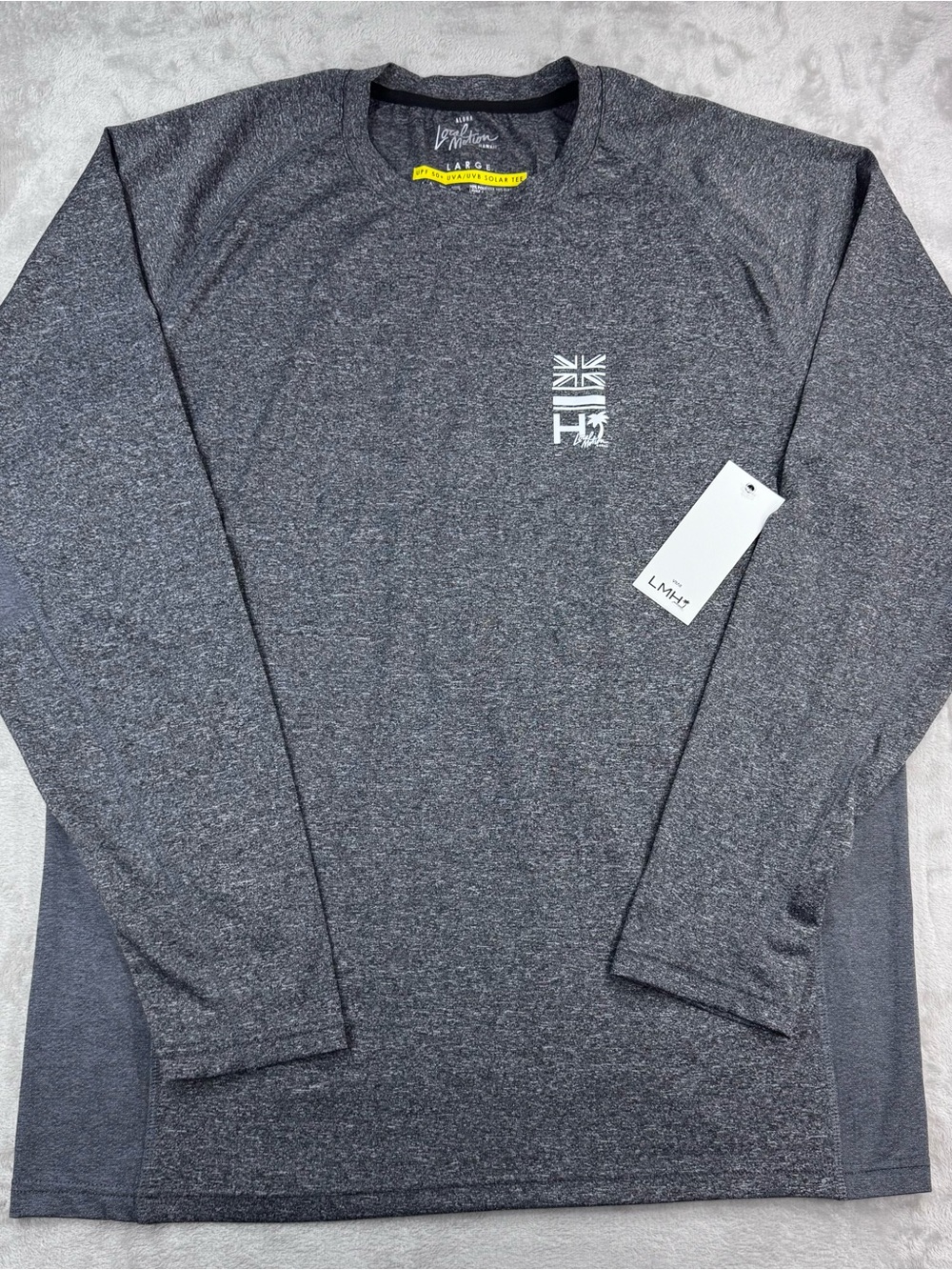 ALOHAS Men’s Long Sleeve Heather Charcoal Performance Tee